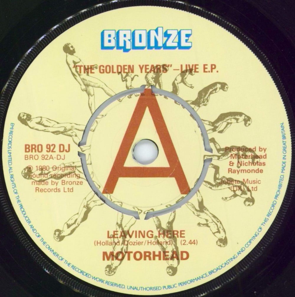 Motorhead The Golden Years Live EP - A Label UK Promo 7" vinyl single (7 inch record / 45) BRO92DJ