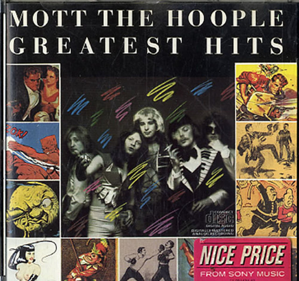 Mott The Hoople Greatest Hits UK CD album (CDLP) CDCBS32007