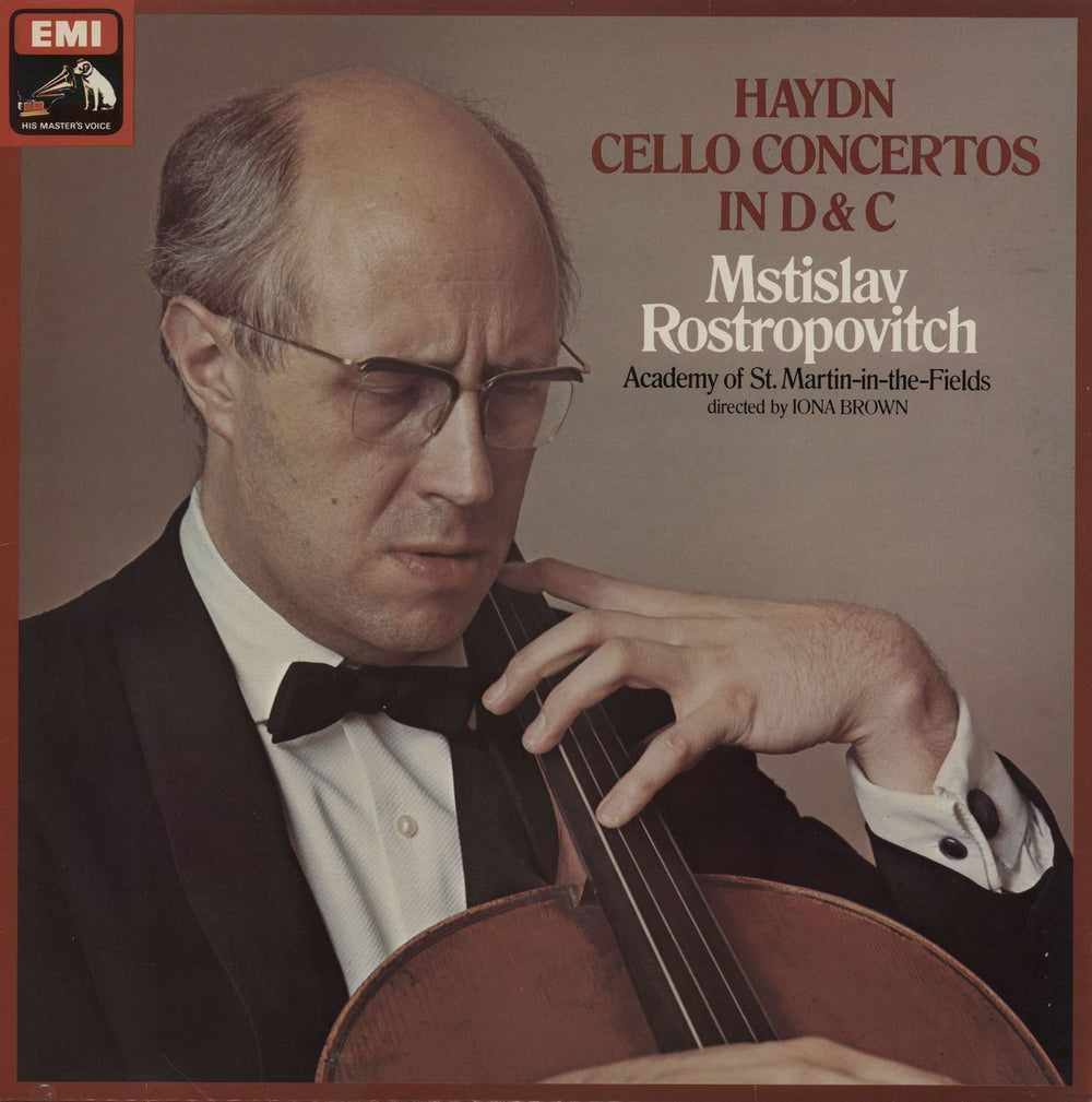 Mstislav Rostropovich Haydn: Cello Concertos in D & C UK vinyl LP album (LP record) ASD3255