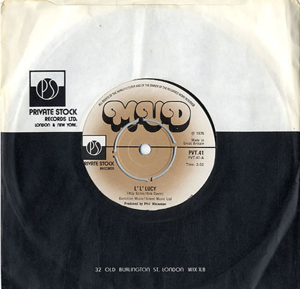 Mud L' L' Lucy UK 7" vinyl single (7 inch record / 45) PVT41