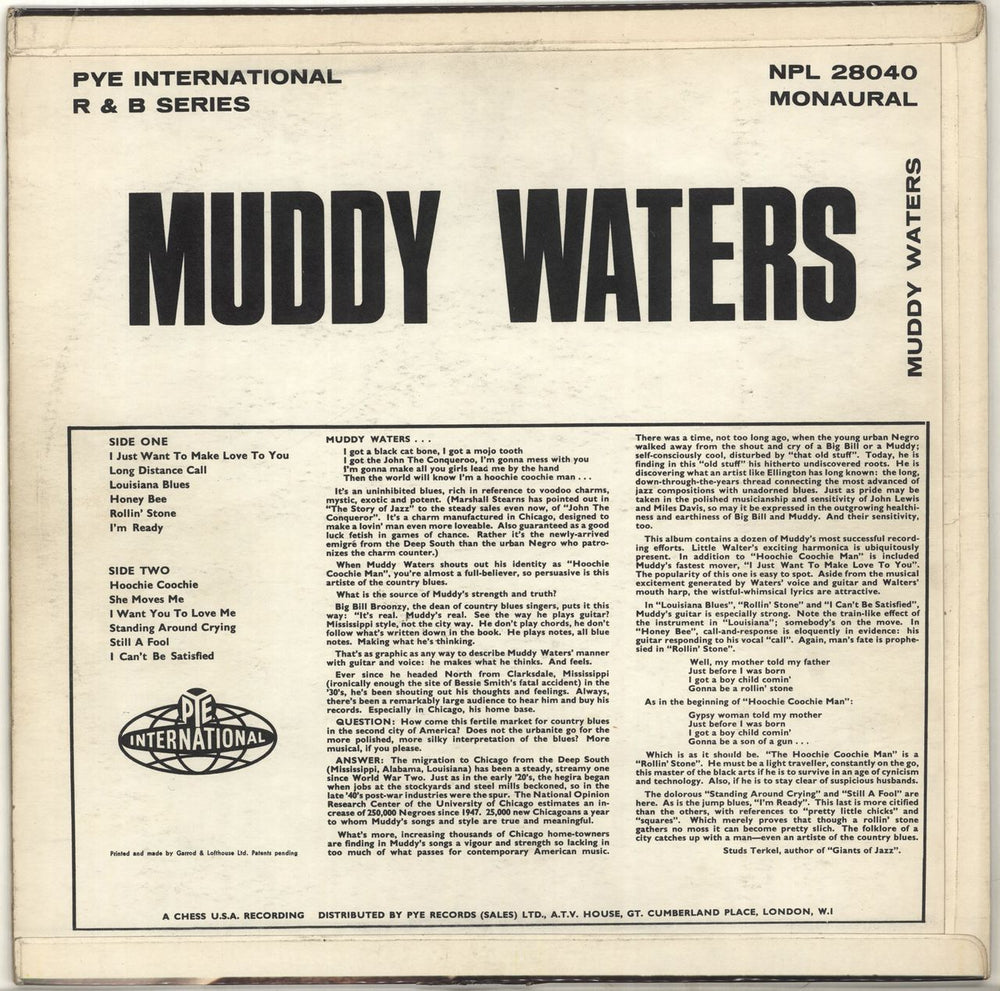 Muddy Waters The Best Of Muddy Waters - EX UK vinyl LP album (LP record)