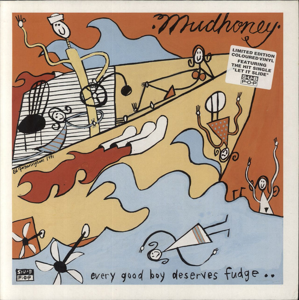 Mudhoney Every Good Boy Deserves Fudge - Grey Vinyl + Hype-Sticker US vinyl LP album (LP record) SP105