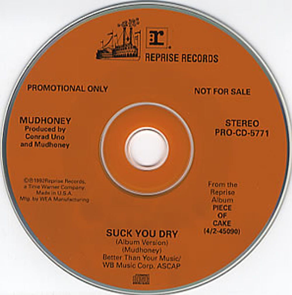 Mudhoney Suck You Dry US Promo CD single (CD5 / 5") PRO-CD-5771