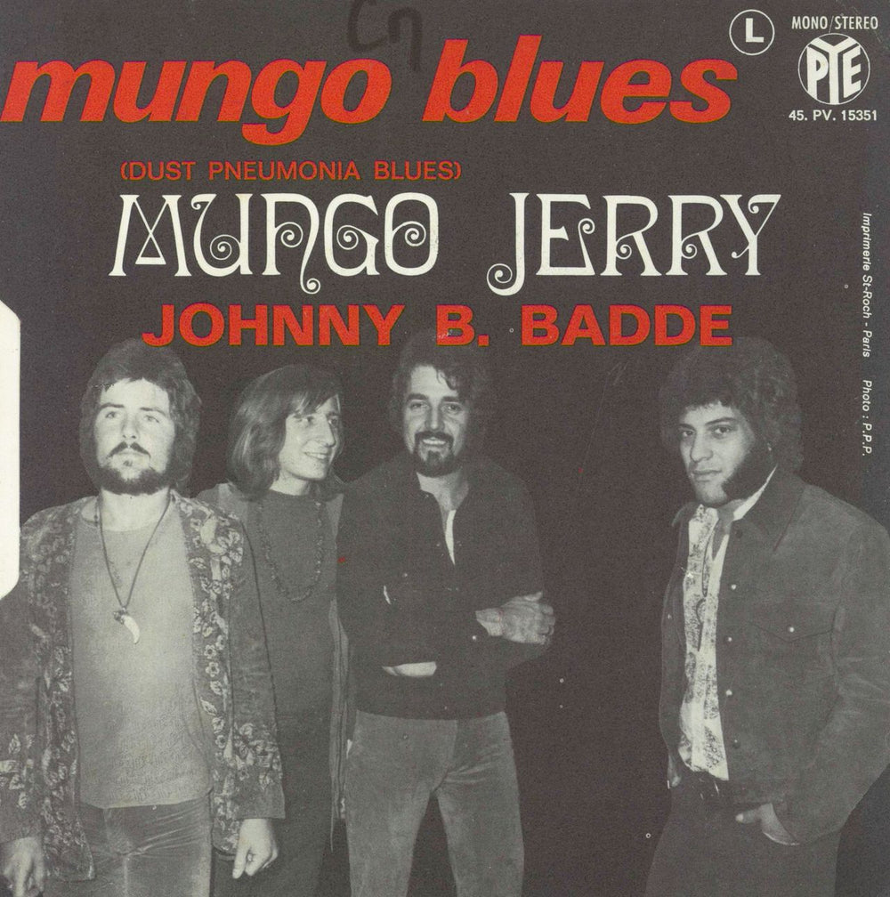 Mungo Jerry Mungo Blues (Dust Pneumonia Blue) French 7" vinyl single (7 inch record / 45)