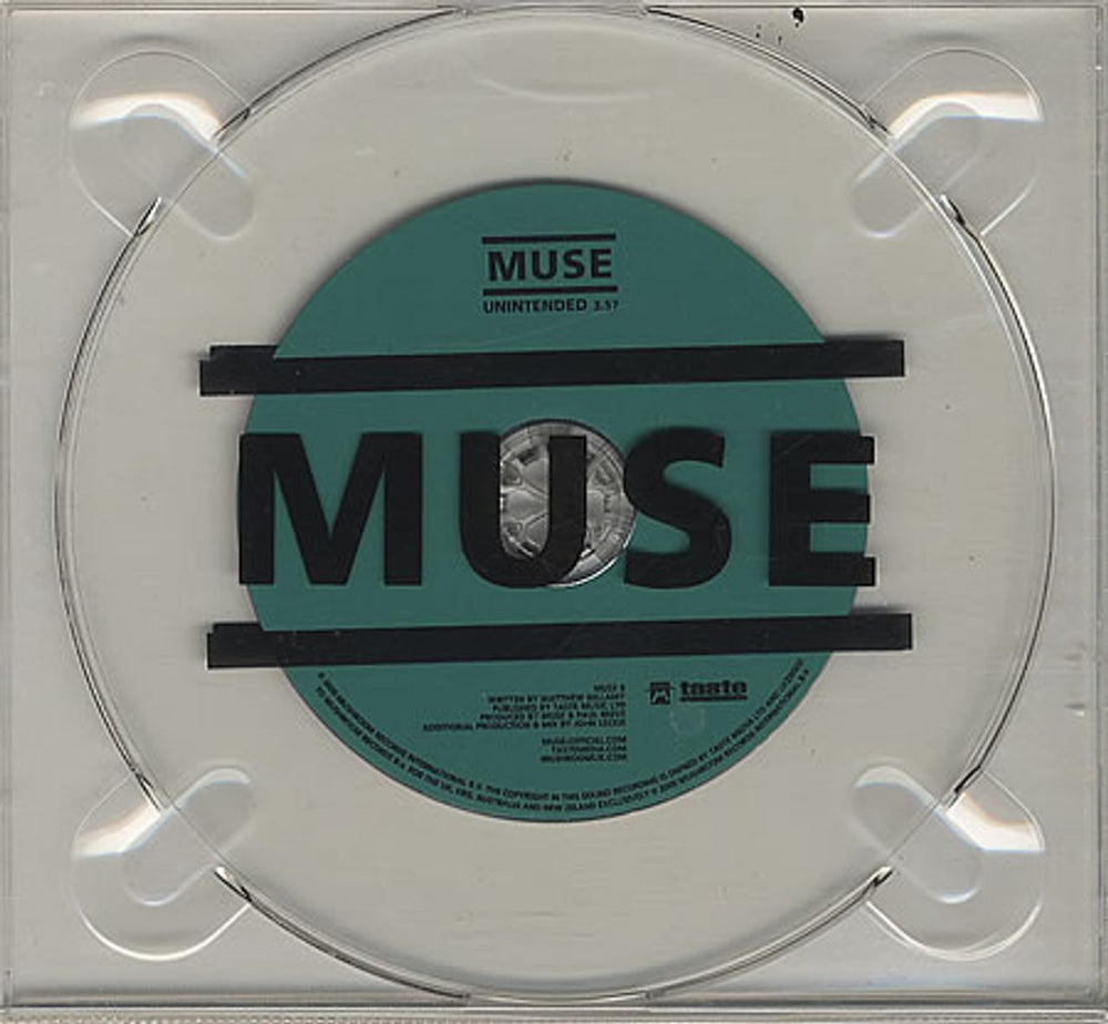 Muse Unintended UK Promo CD single (CD5 / 5") MUSE8