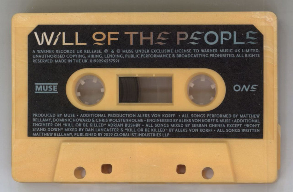 Muse Will Of The People - Yellow Cassette + Dom Sleeve UK cassette album USECLWI798117