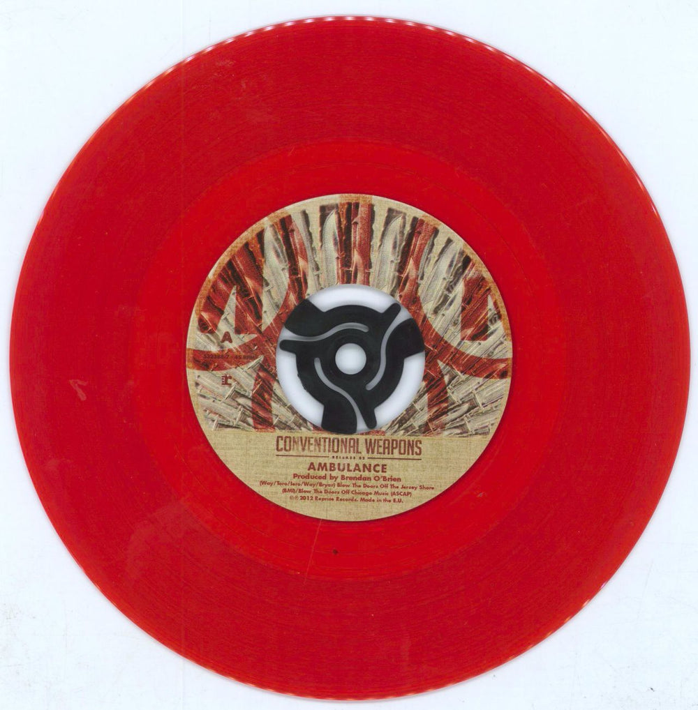 My Chemical Romance Conventional Weapons Release 02 - Red Vinyl UK 7" vinyl single (7 inch record / 45) MAP07CO798938