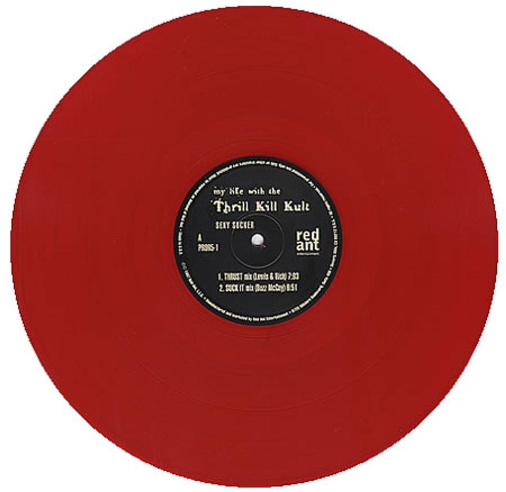 My Life With The Thrill Kill Kult Sexy Sucker - Red vinyl US Promo 12" vinyl single (12 inch record / Maxi-single) TKK12SE362278