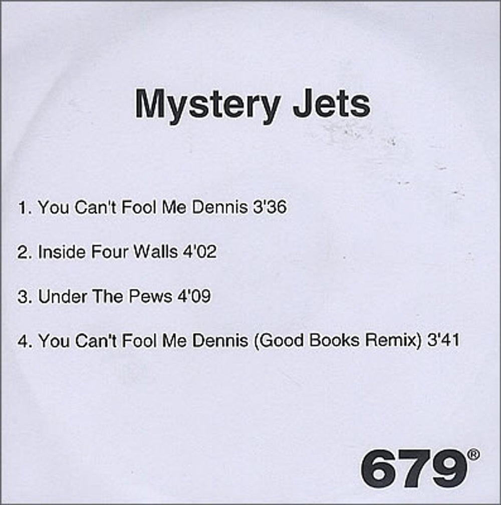 Mystery Jets You Can't Fool Me Dennis UK CD-R acetate CD-R ACETATE