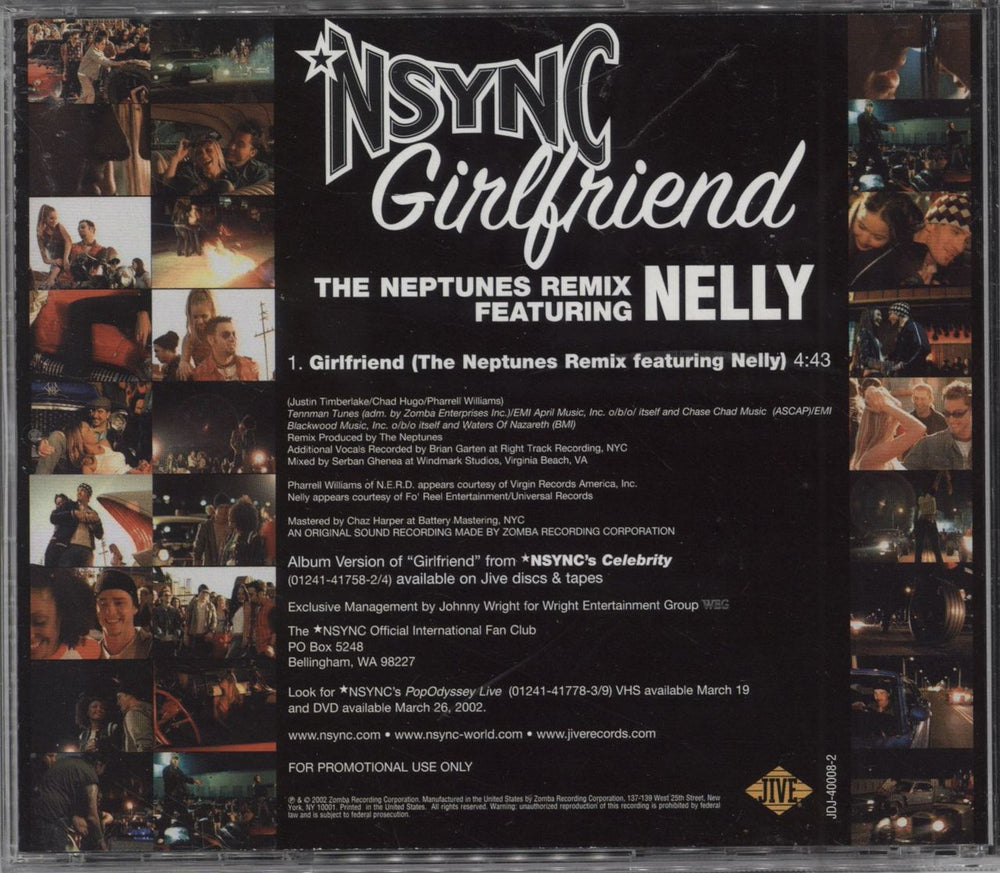 N Sync Girlfriend US Promo CD single (CD5 / 5") NSYC5GI209506