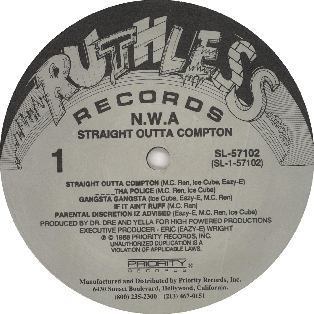 Outlet N.W.A ruthless record