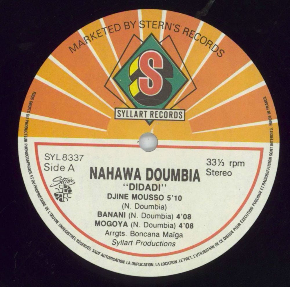 Nahawa Doumbia Didadi French vinyl LP album (LP record) 5B9LPDI817288