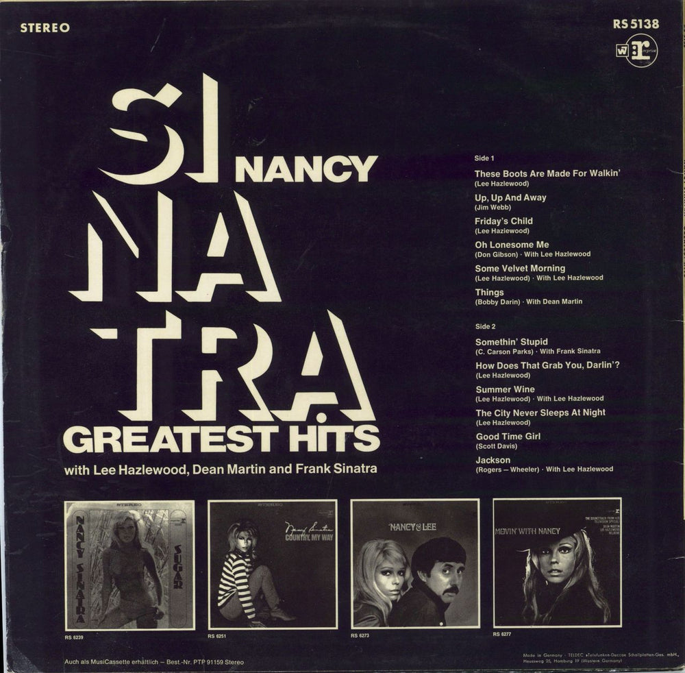 Nancy Sinatra Greatest Hits German vinyl LP album (LP record)