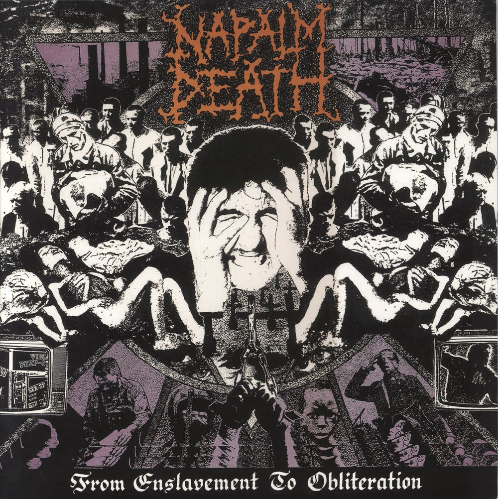 Napalm Death From Enslavement To Obliteration UK vinyl LP album (LP record) MOSH008FDRUS