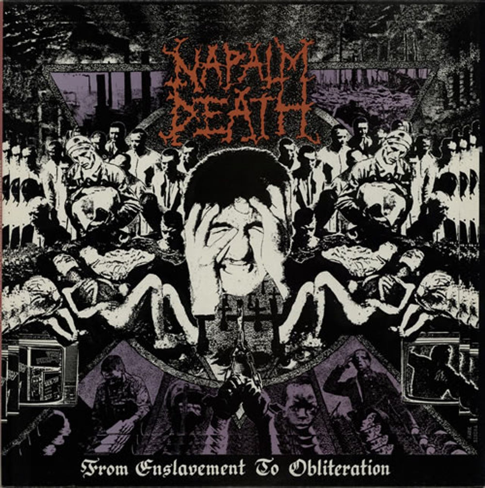 Napalm Death From Enslavement To Obliteration UK vinyl LP album (LP record) MOSH8