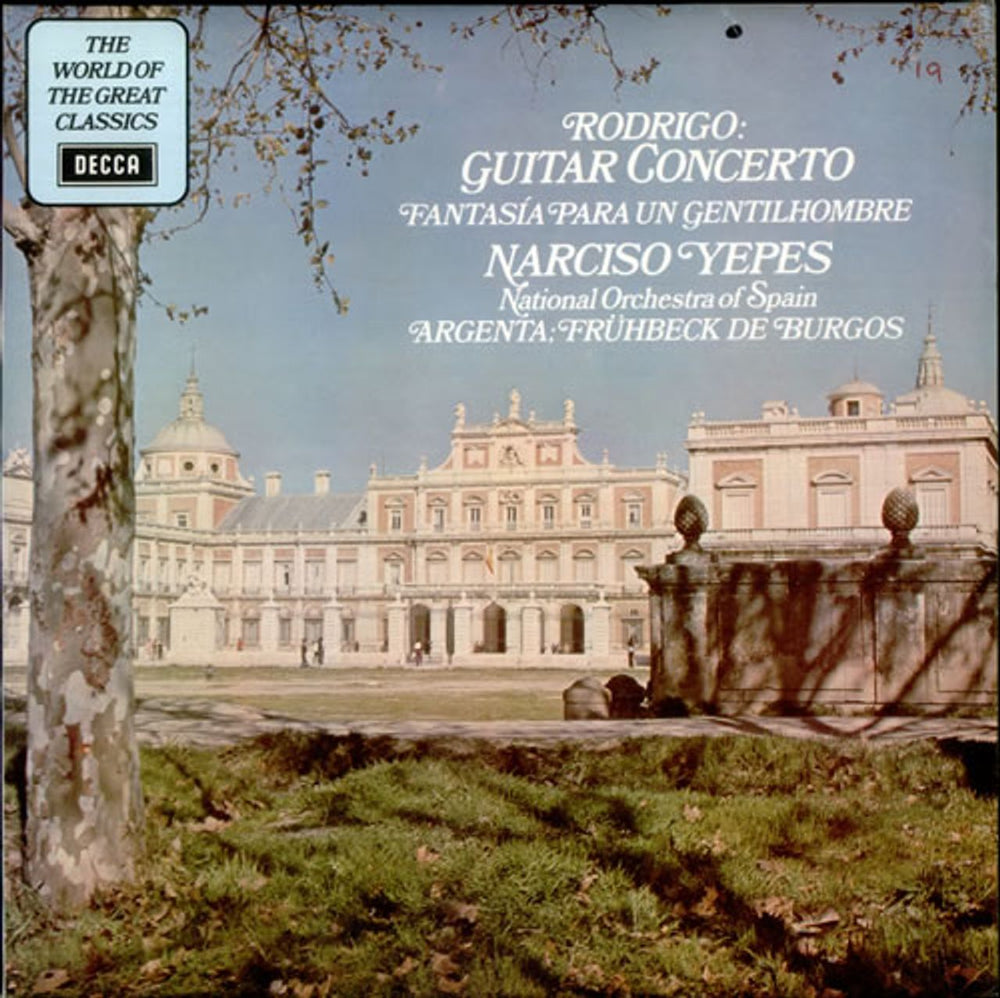 Narciso Yepes Rodrigo: Guitar Concerto & Fantasia Para Un Gentilhombre UK vinyl LP album (LP record) SPA233