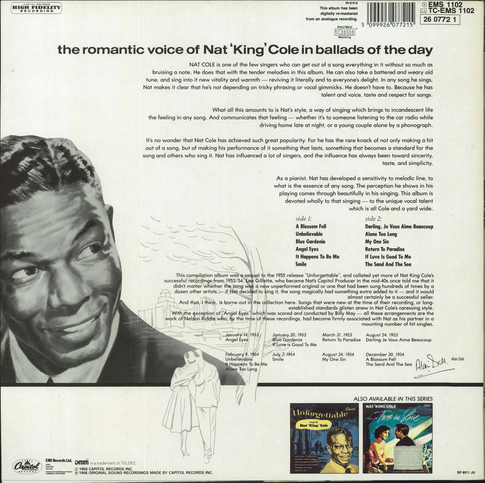 Nat King Cole Ballads Of The Day UK vinyl LP album (LP record) 5099926077215