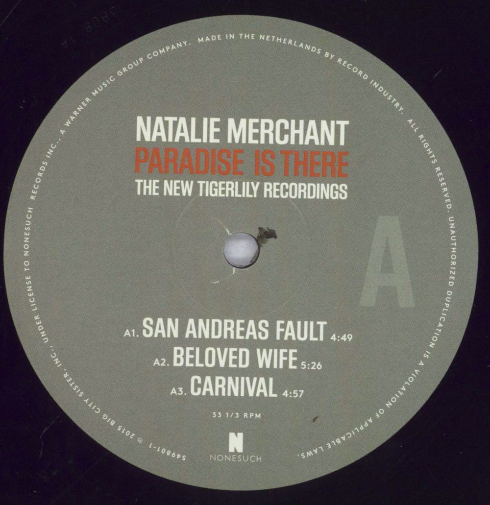 Natalie Merchant Paradise Is There: The New Tigerlily Recordings - 180gram Vinyl UK 2-LP vinyl record set (Double LP Album) NAT2LPA796194