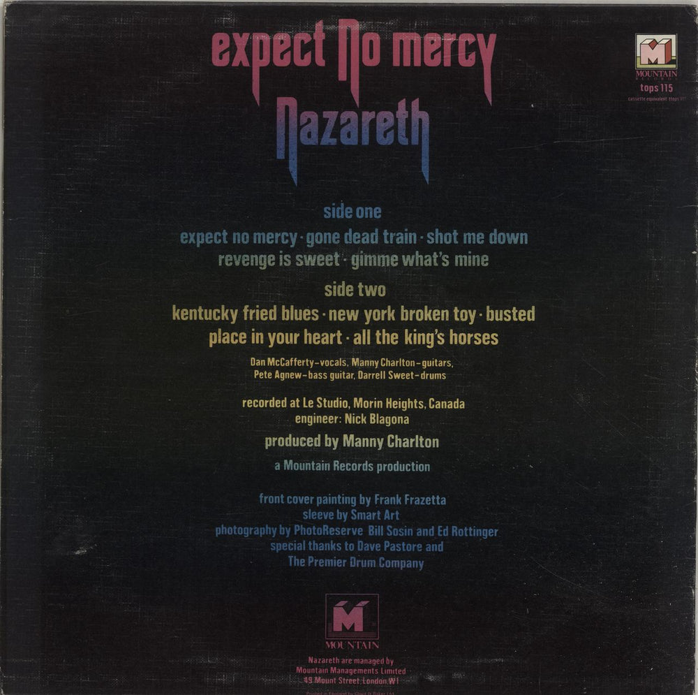 Nazareth Expect No Mercy UK vinyl LP album (LP record)