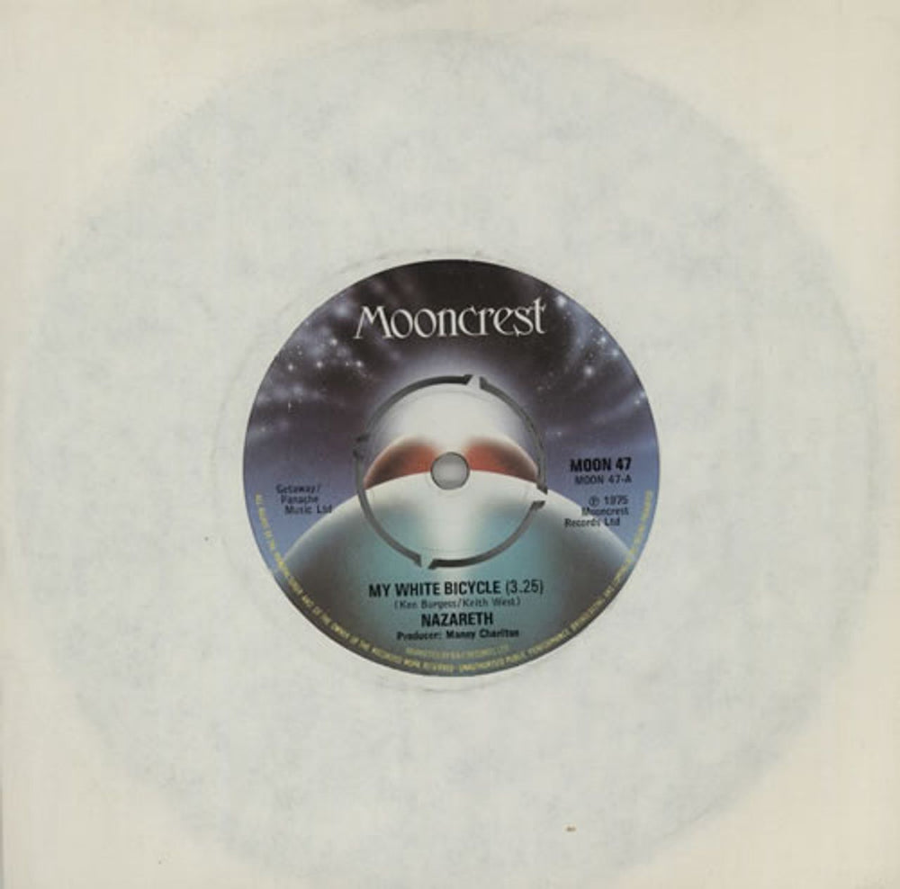 Nazareth My White Bicycle UK 7" vinyl single (7 inch record / 45) MOON47