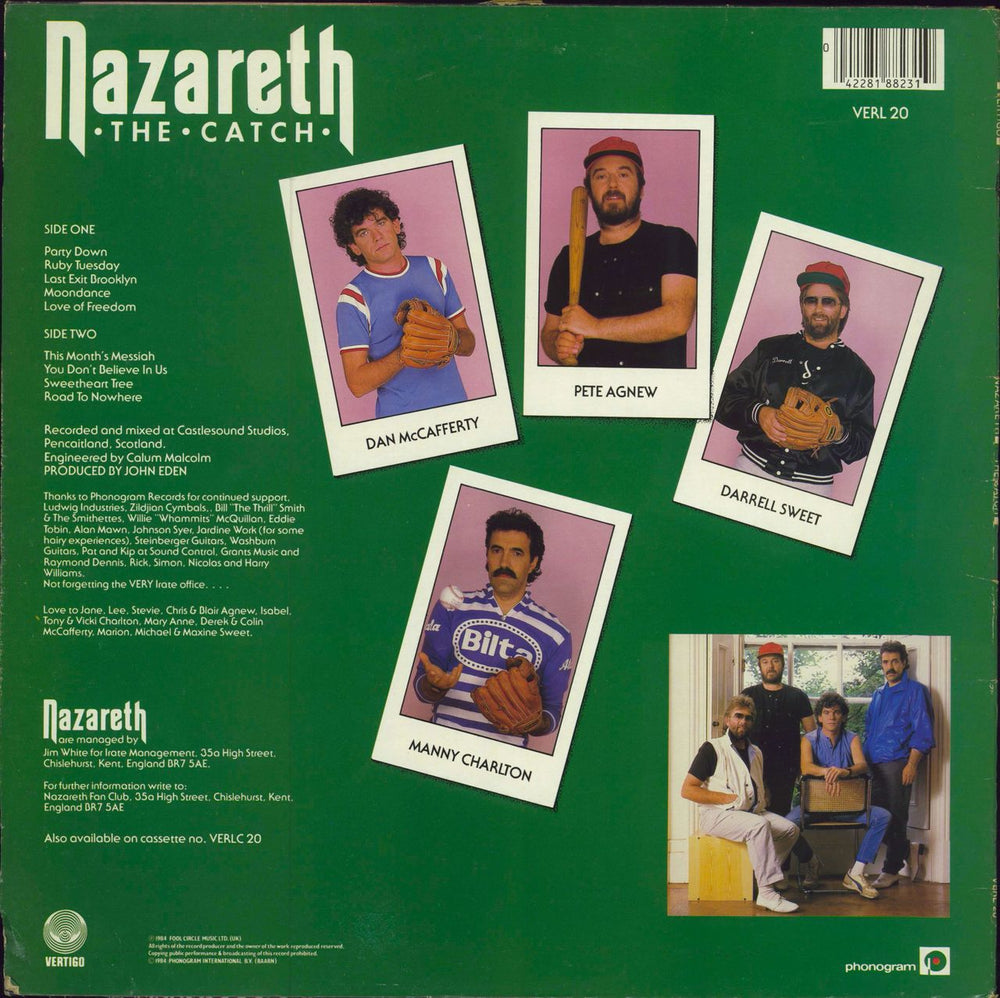 Nazareth The Catch UK vinyl LP album (LP record) 042281882319