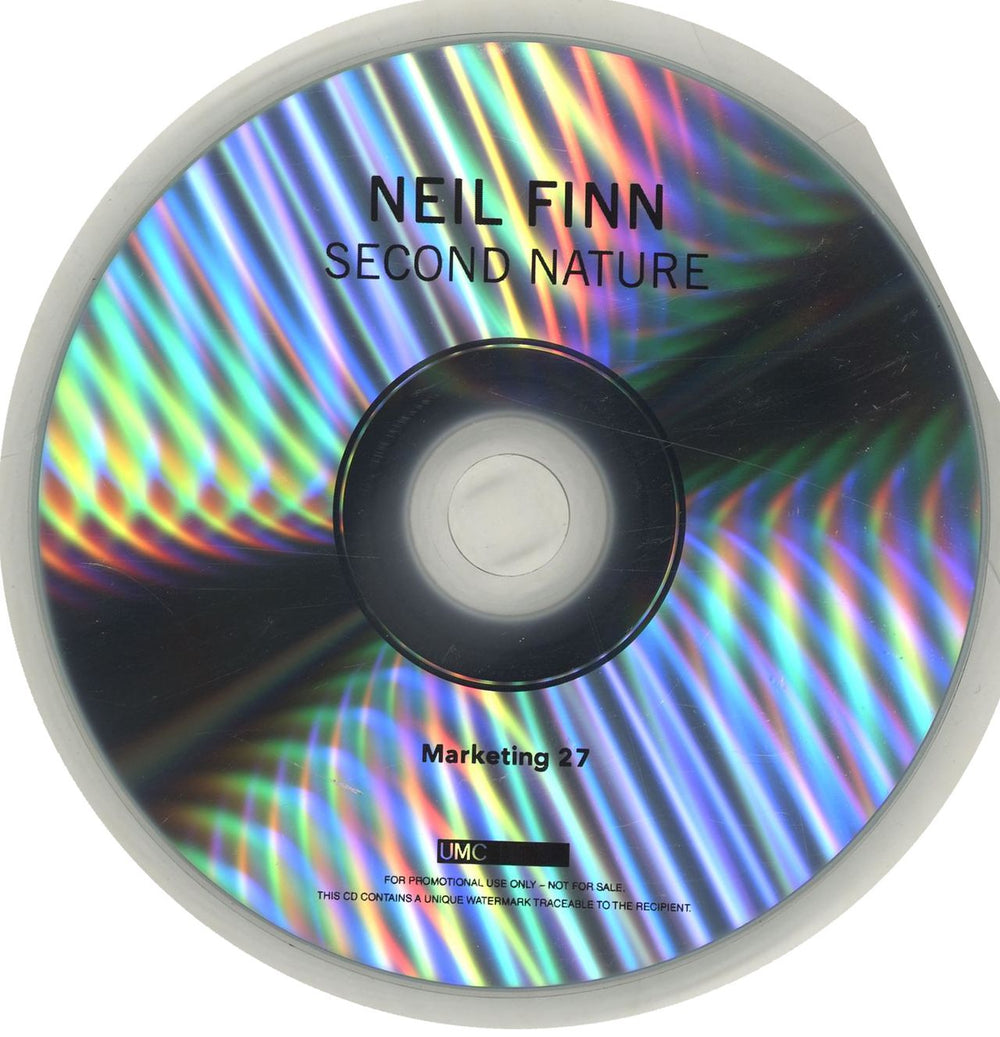 Neil Finn Second Nature UK Promo CD-R acetate