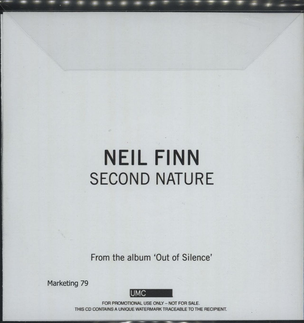 Neil Finn Second Nature UK Promo CD-R acetate NFNCRSE685780