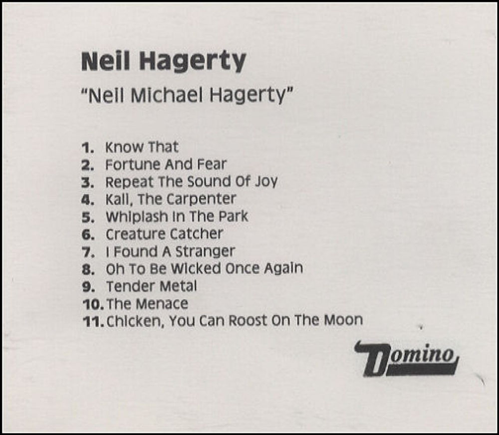 Neil Michael Hagerty Neil Michael Hagerty UK Promo CD-R acetate CD-R ACETATE