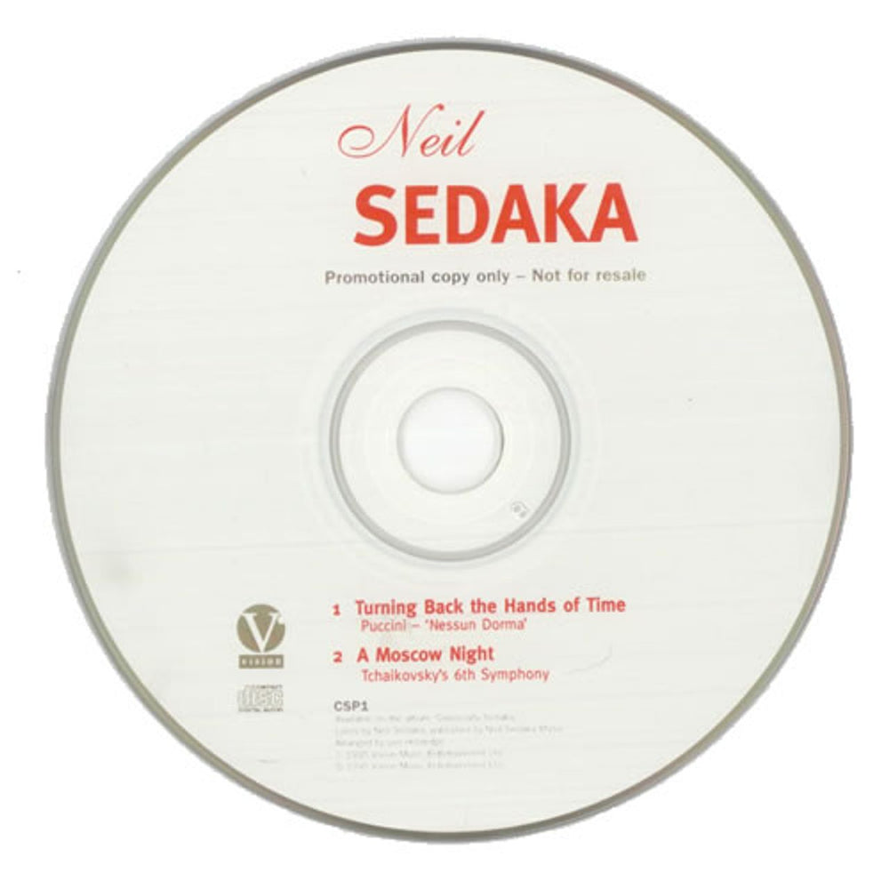 Neil Sedaka Classically Sedaka Sampler UK Promo CD single (CD5 / 5") CSP1