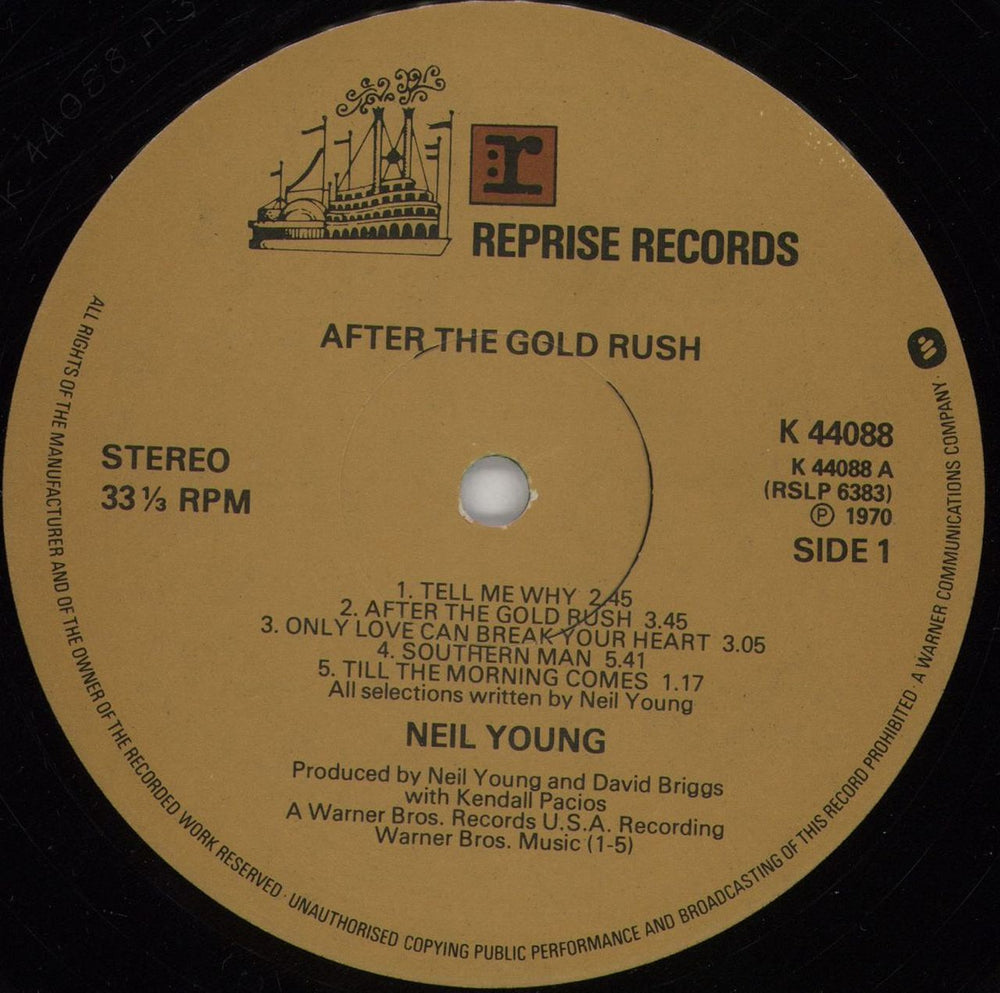 Neil Young After The Gold Rush - 3rd + Poster - EX UK vinyl LP album (LP record) YOULPAF755114