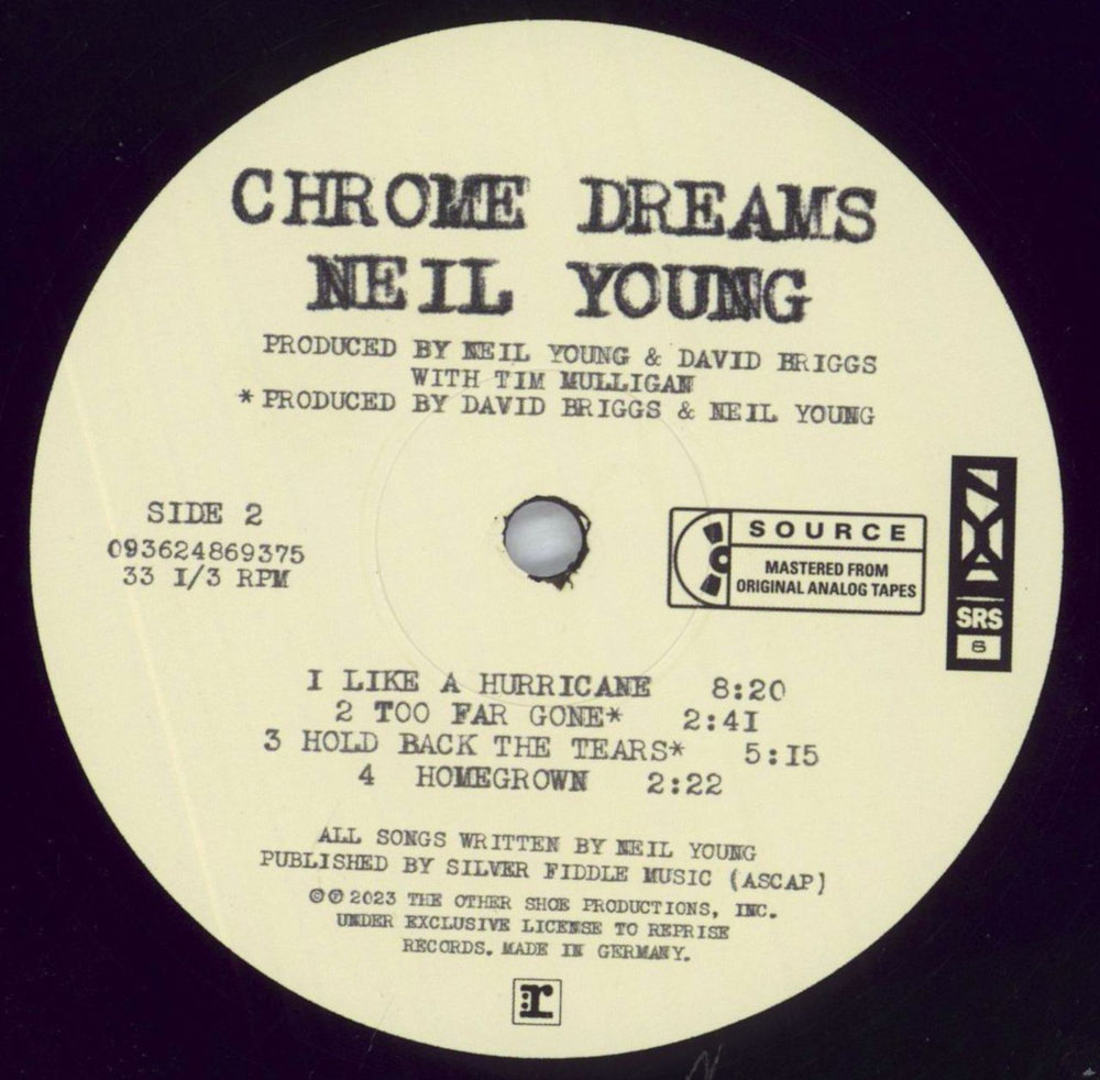 Neil Young Chrome Dreams UK 2-LP vinyl record set (Double LP Album) YOU2LCH827609