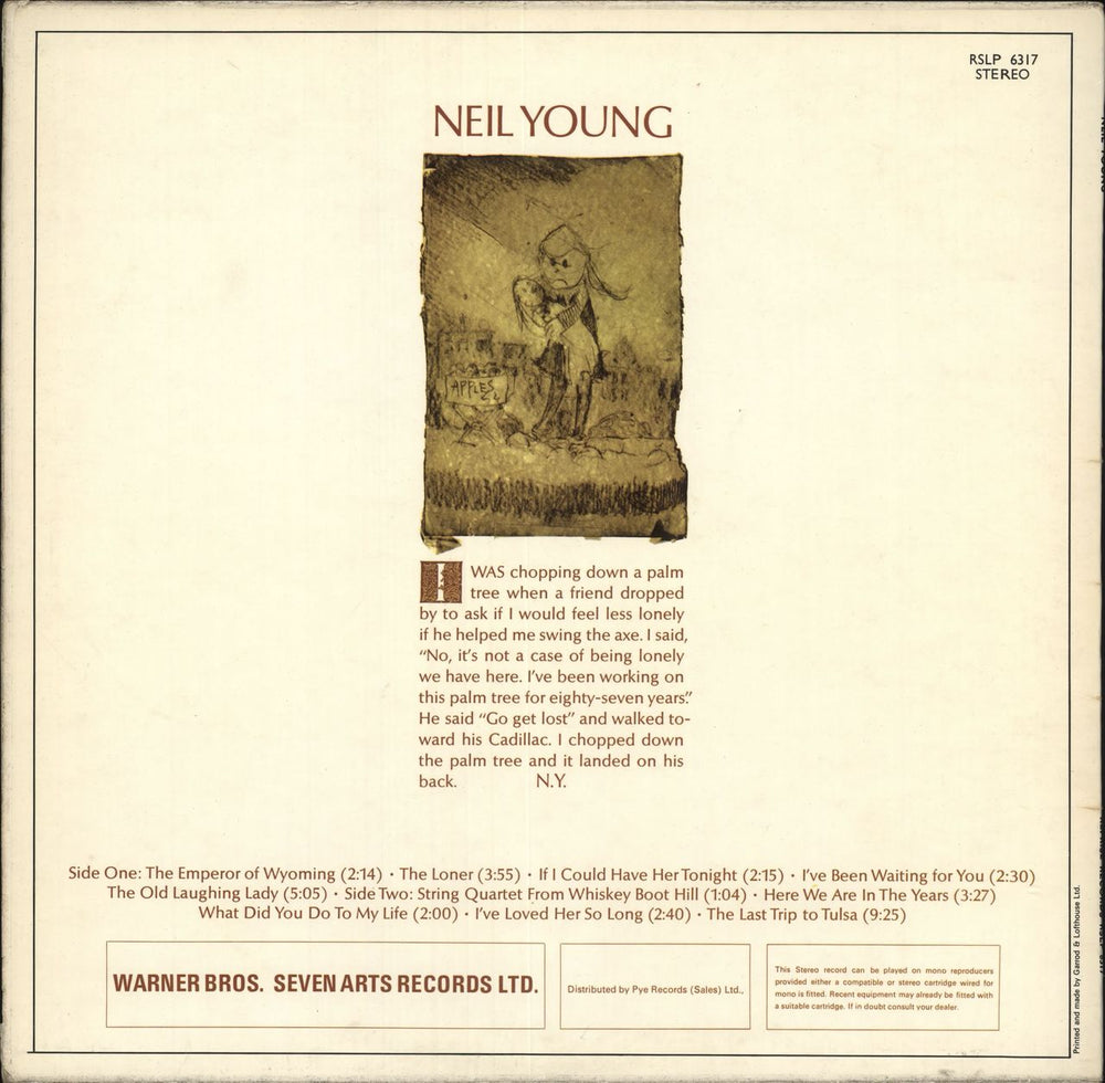 Neil Young Neil Young - 1st - EX UK vinyl LP album (LP record)