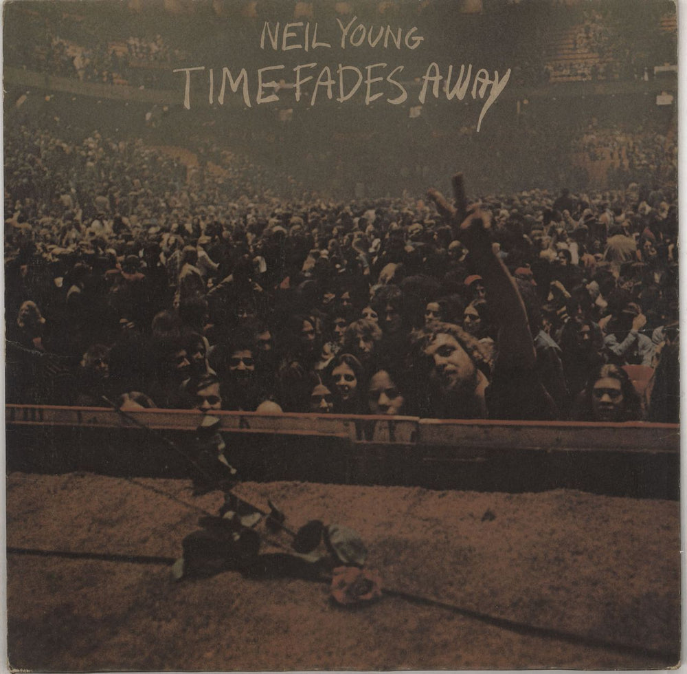 Neil Young Time Fades Away - 2nd - EX UK vinyl LP album (LP record) K54010