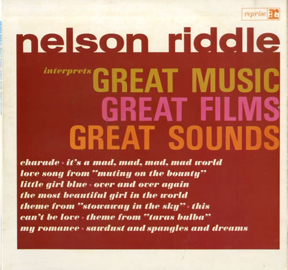 Nelson Riddle Great Music, Great Films, Great Sounds UK vinyl LP album (LP record) R-6138