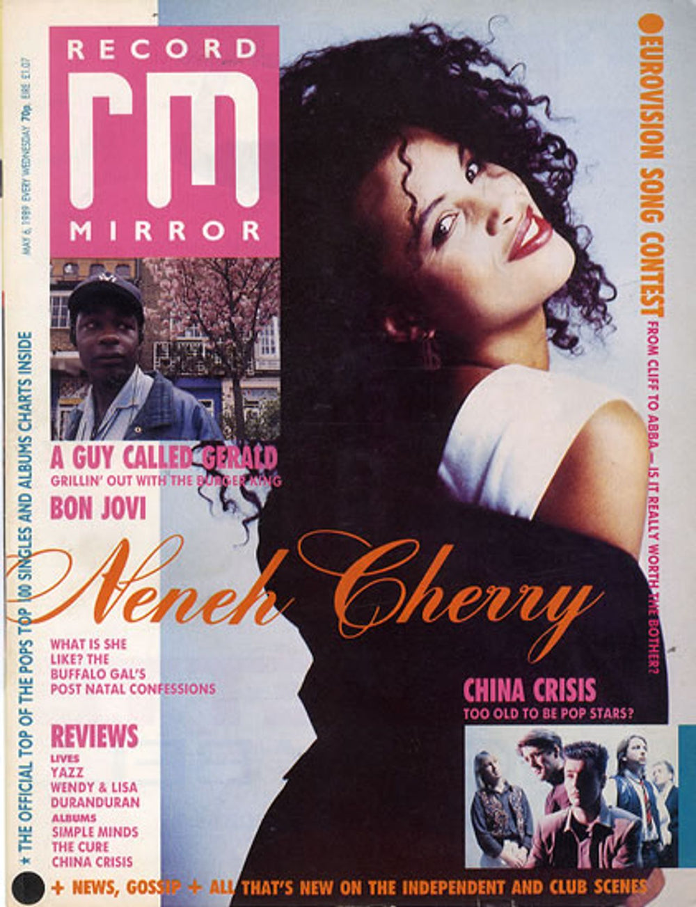 Neneh Cherry Record Mirror UK magazine 6 MAY 1989