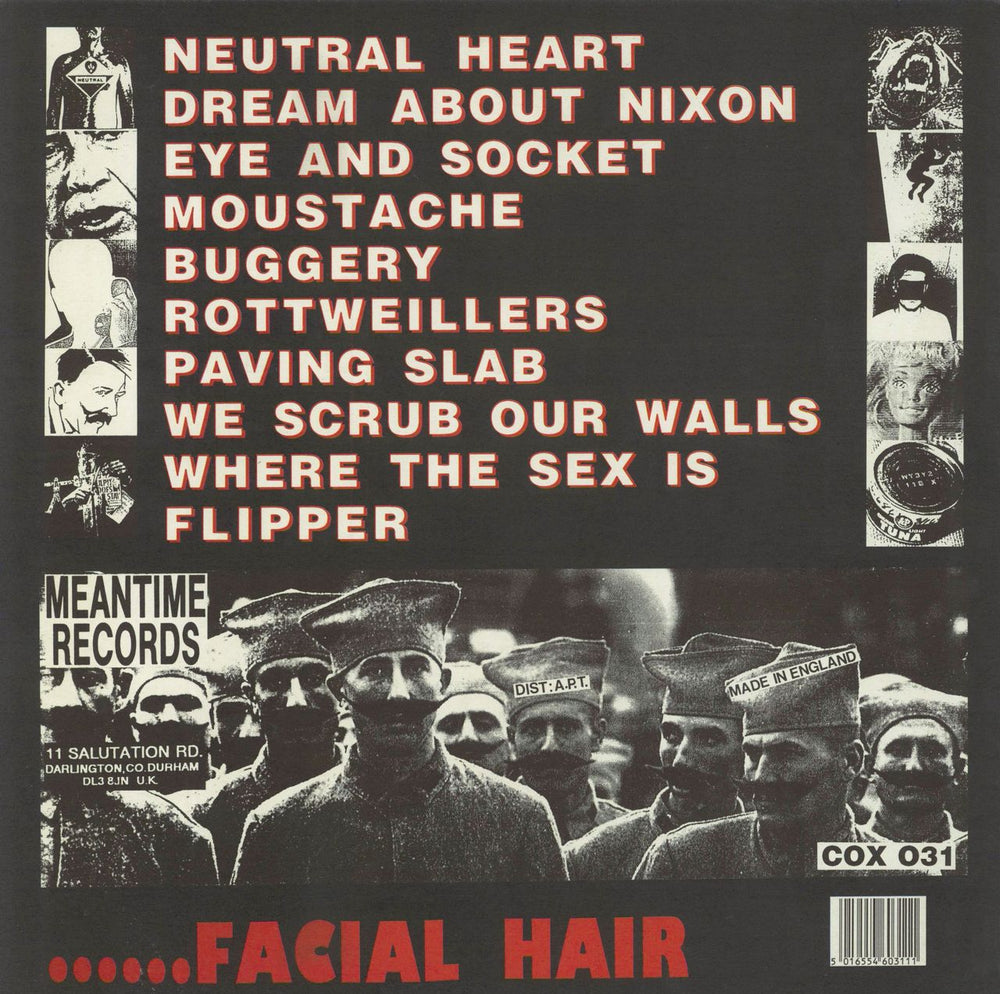 Nerve Rack Experiments With......Facial Hair UK vinyl LP album (LP record) 5016554603111