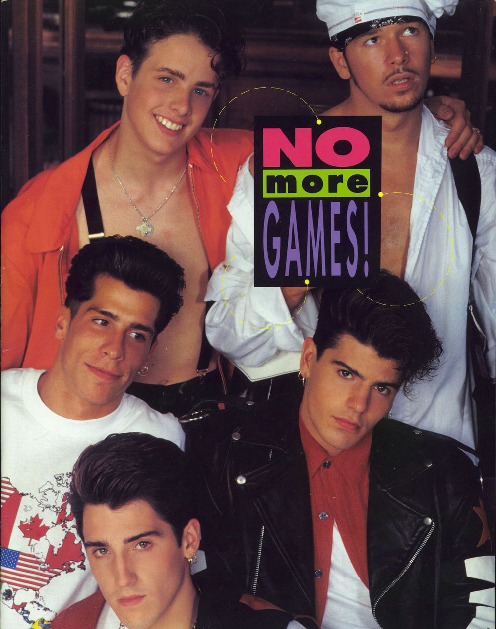 New Kids On The Block No More Games UK tour programme TOUR PROGRAMME