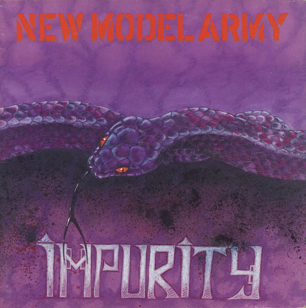 New Model Army Impurity + Insert - VG UK vinyl LP album (LP record) EMC3581