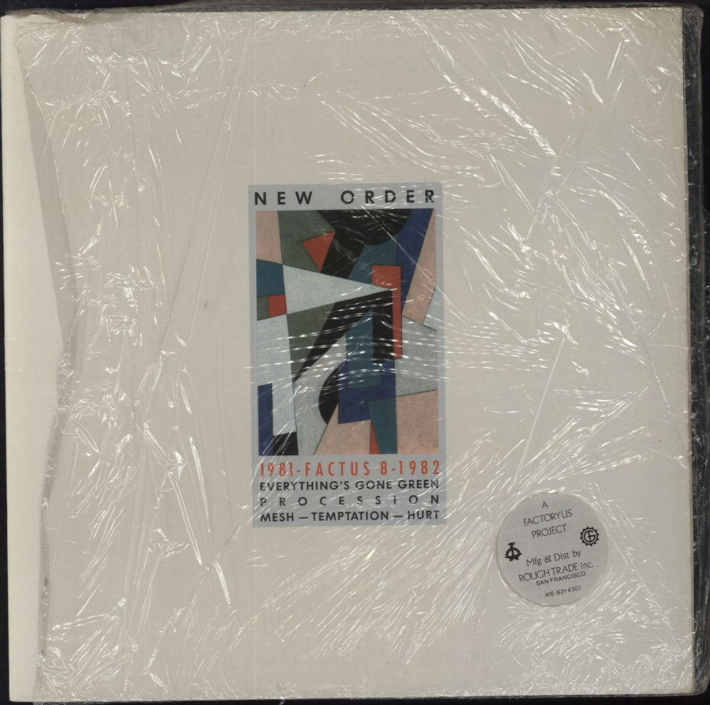 New Order 1981-1982 - Stickered Shrink - EX US 12" vinyl single (12 inch record / Maxi-single) FACTUS8