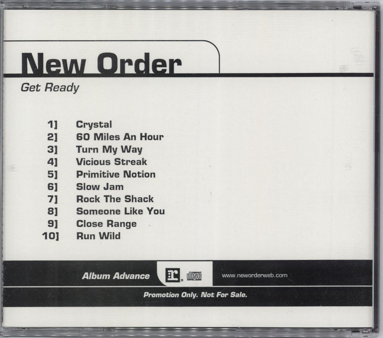 New Order Get Ready US Promo CD album — RareVinyl.com