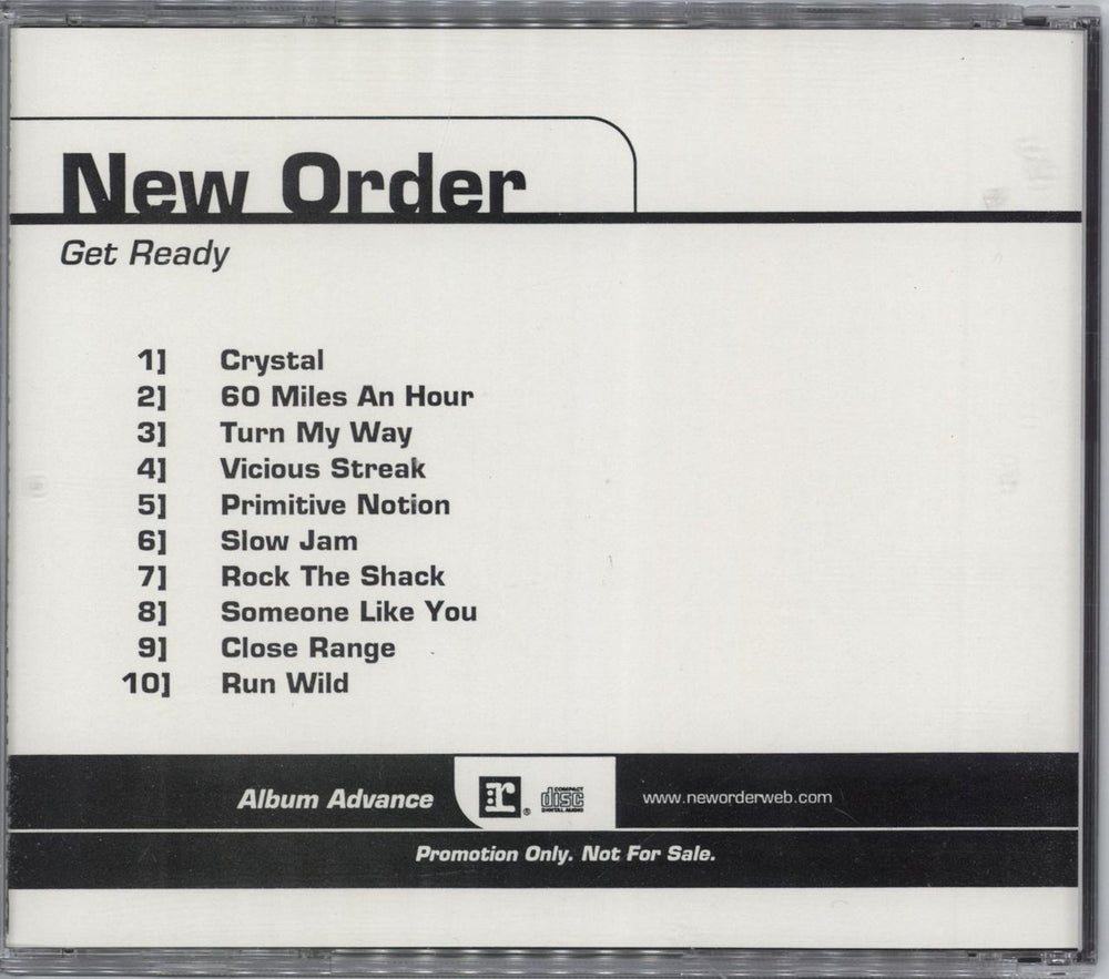 New Order Get Ready US Promo CD album (CDLP) NEWCDGE194377