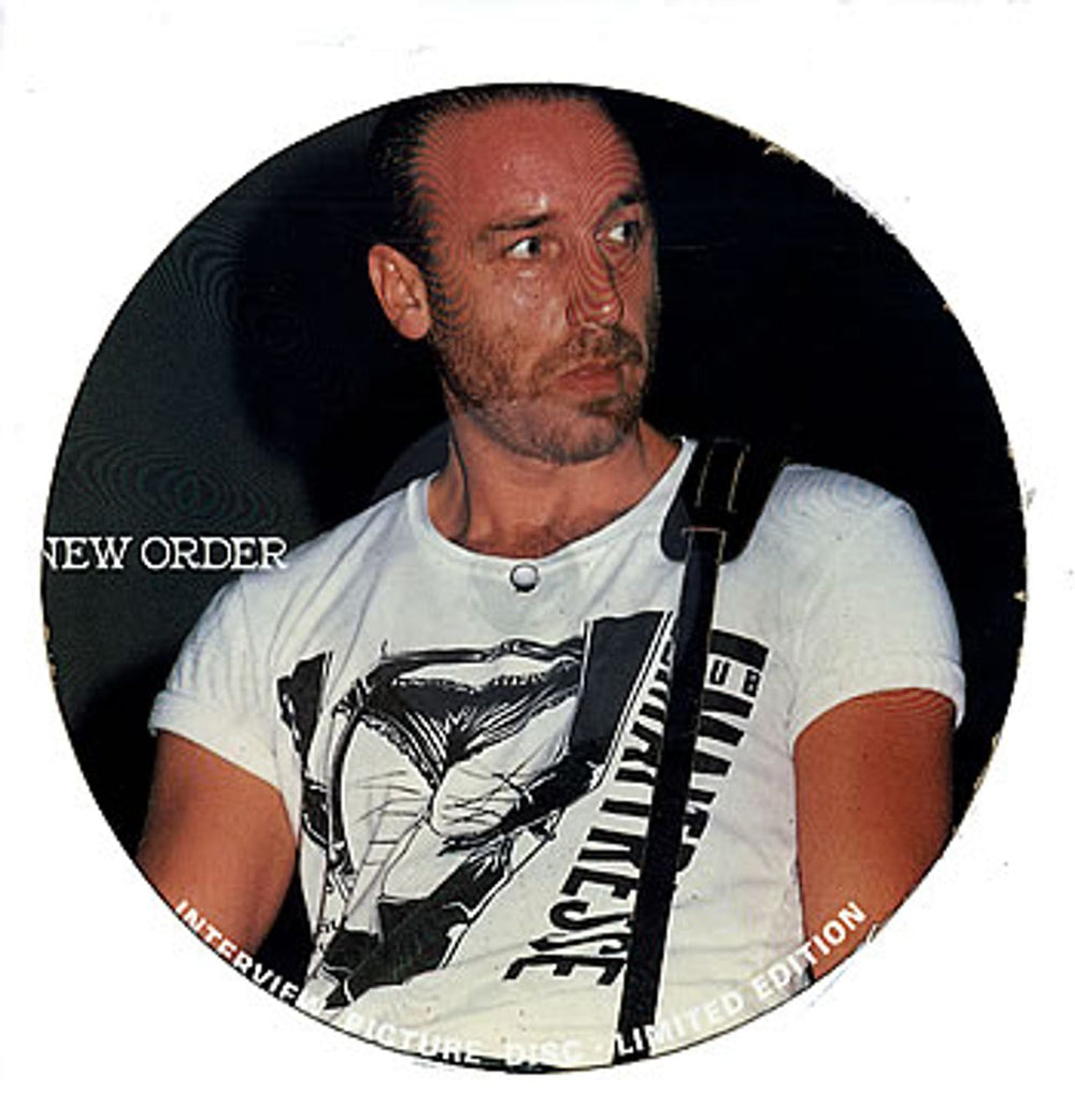 New Order Interview UK picture disc LP (vinyl picture disc album) BAK2035