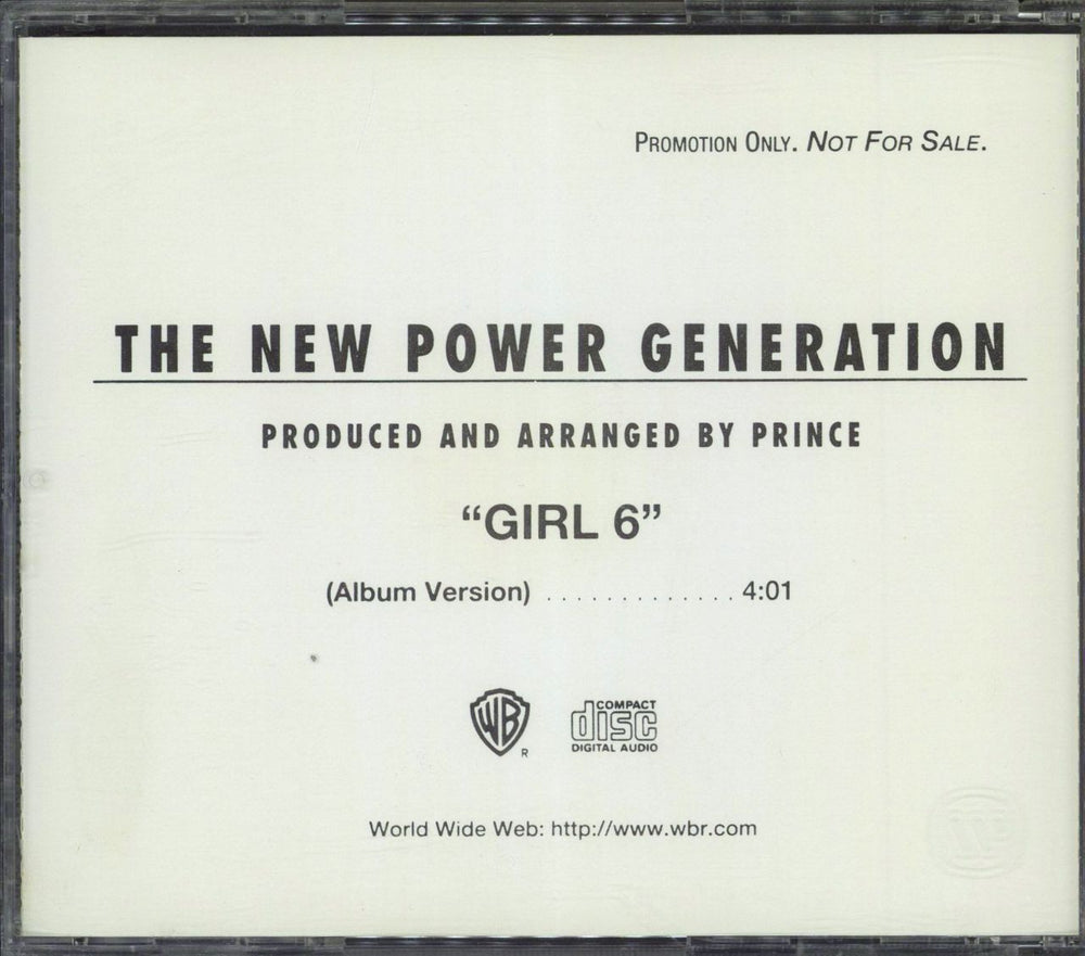 New Power Generation Girl 6 US Promo CD single (CD5 / 5") NPGC5GI67710