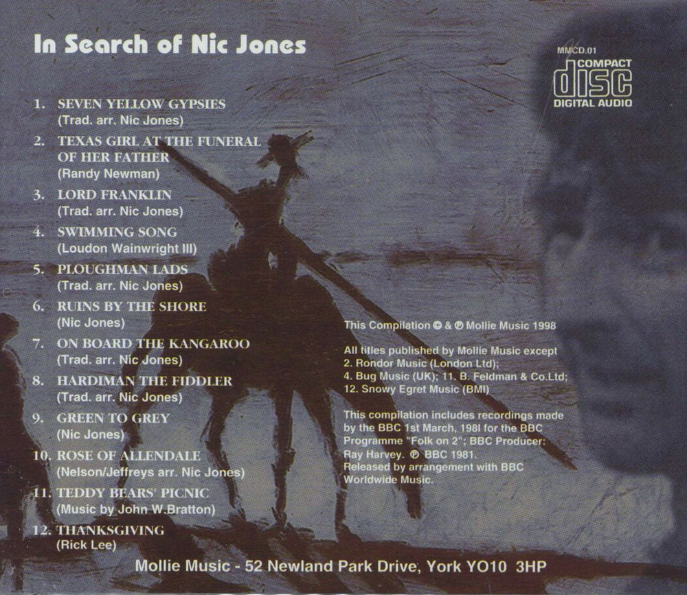 Nic Jones In Search Of Nic Jones UK CD album (CDLP) 633236000126