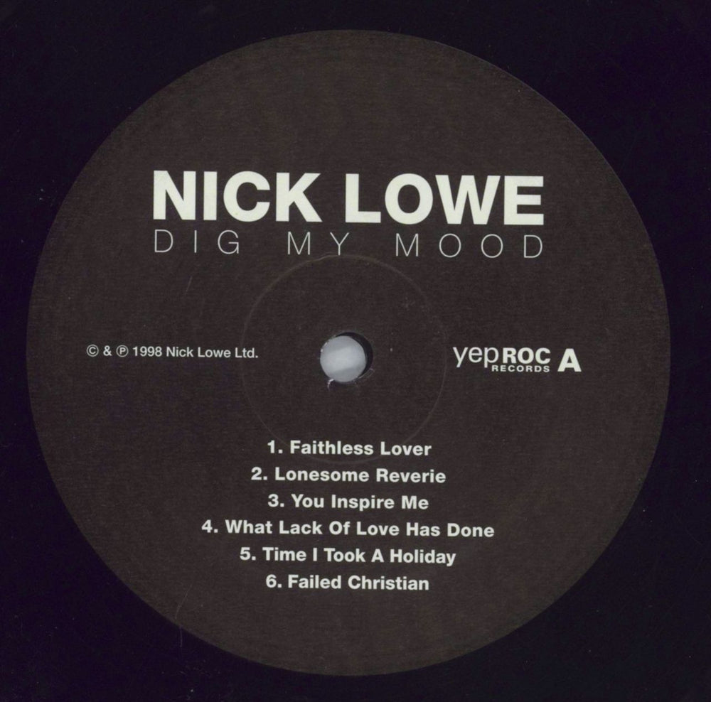 Nick Lowe Dig My Mood US vinyl LP album (LP record) LOWLPDI827620