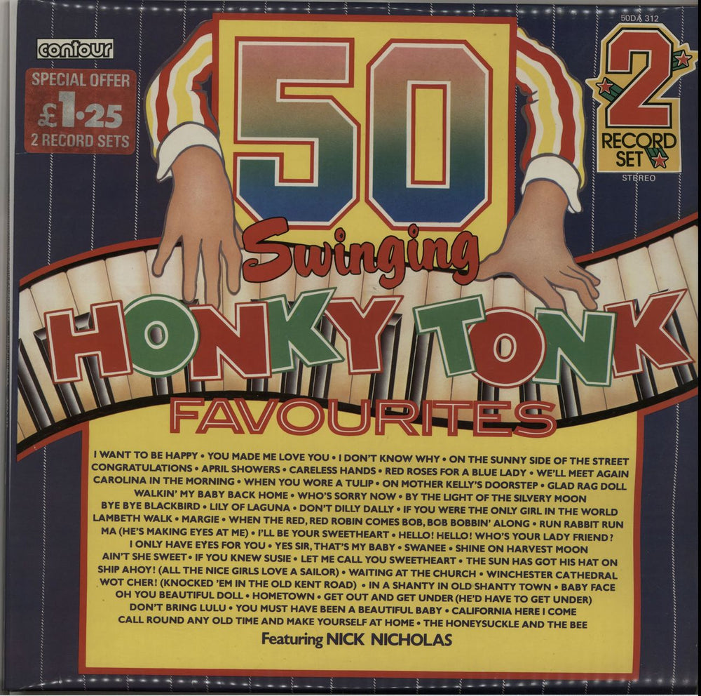 Nick Nicholas 50 Swinging Honky Tonk Favourites UK 2-LP vinyl record set (Double LP Album) 50DA312