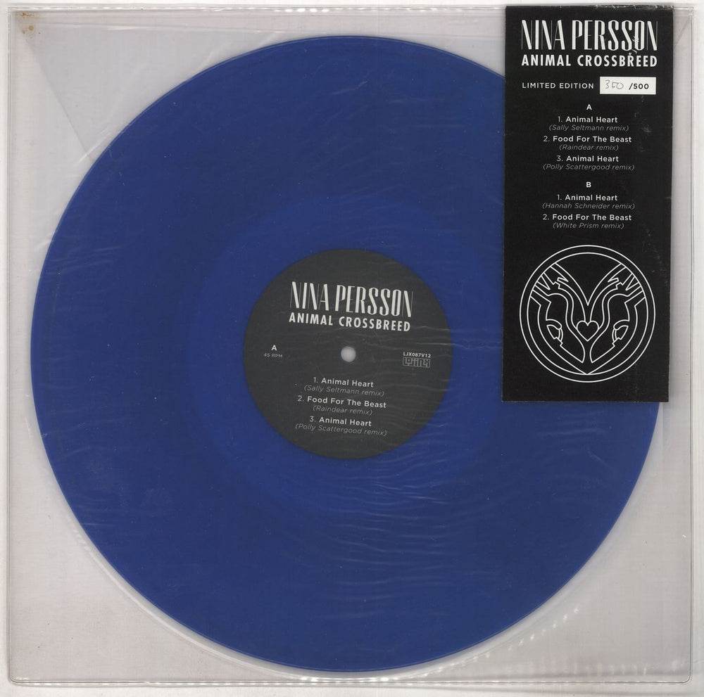 Nina Persson Animal Crossbreed - RSD15 - Blue Vinyl + Numbered UK 12" vinyl single (12 inch record / Maxi-single) LJX087V12