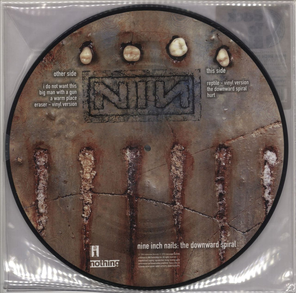 Nine Inch Nails The Downward Spiral UK picture disc LP (vinyl picture disc album) 600753265819