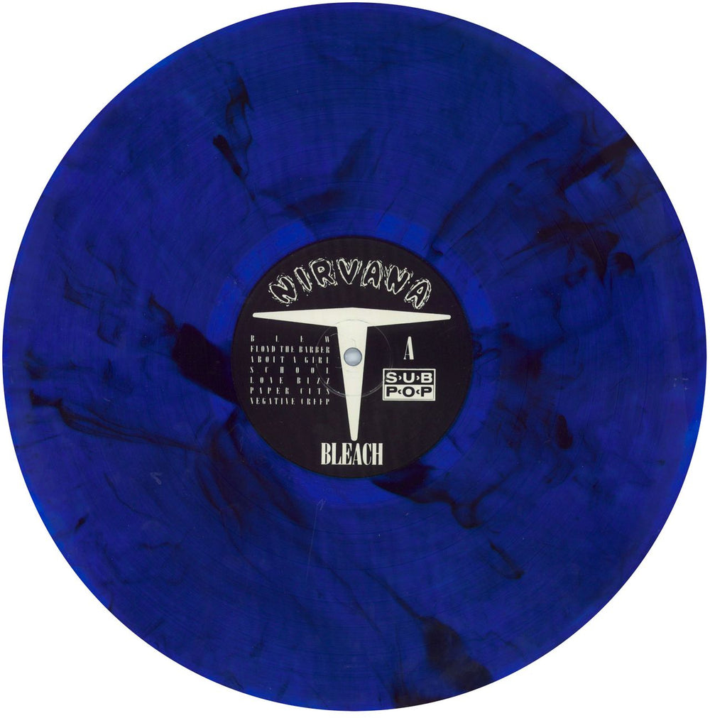 Nirvana (US) Bleach - 180gm Blue Translucent/ Black Swirl Vinyl US 2-LP vinyl record set (Double LP Album) NIR2LBL798779