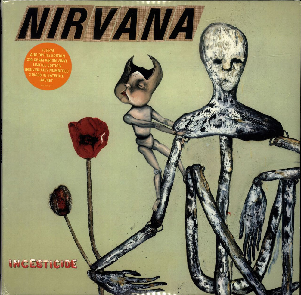 Nirvana (US) Incesticide - 200gm - Numbered US 2-LP vinyl record set (Double LP Album) B0017746-01